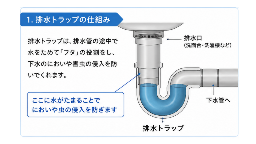 排水トラップの仕組み