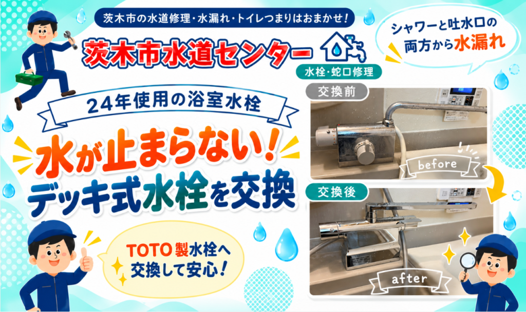 茨木市浴室シャワー水栓交換